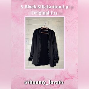 F21 Satin Button-Up Shirt